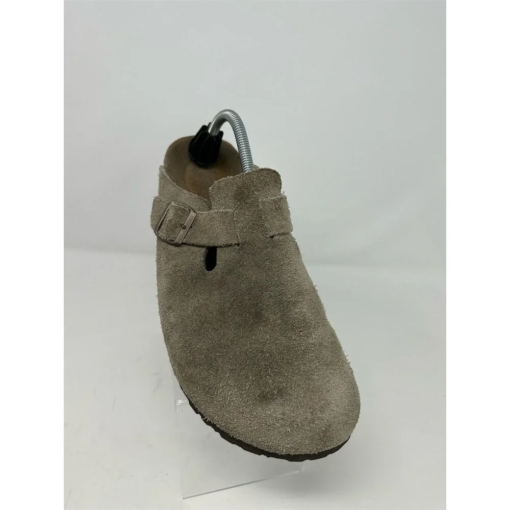Birkenstock Boston Clogs Unisex Beige Slip-On Adjustable Buckle Size 45 Narrow